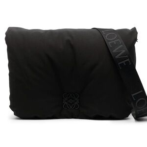 LOEWE Nylon Medium Goya Puffer Messenger Bag Black